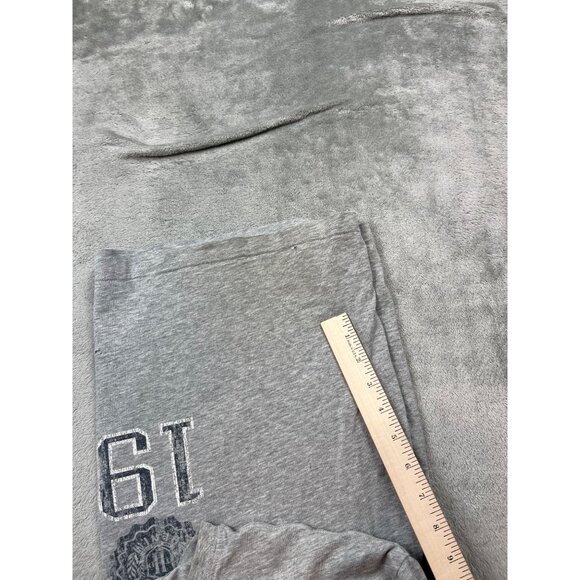 Tommy Hilfiger Denim 1985 Spell Out Shirt Mens XL Gray Made 9/11 Thrashed Preppy - Picture 10 of 13